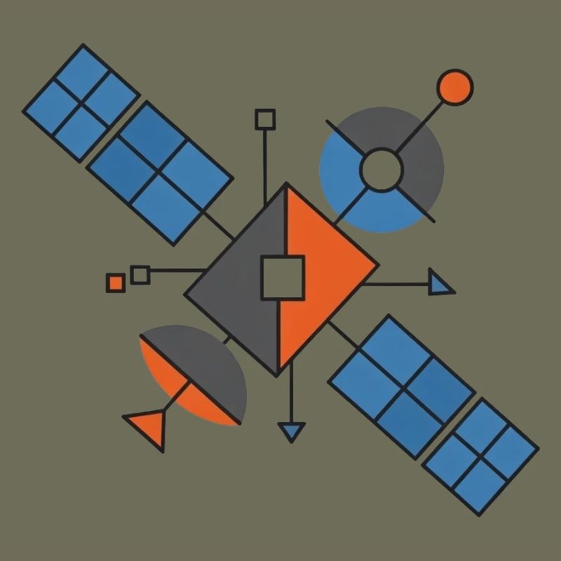 Futuristic Geometric Satellites
