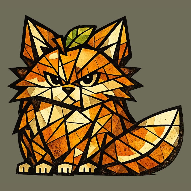 Orange Fox Kubismus-Version
