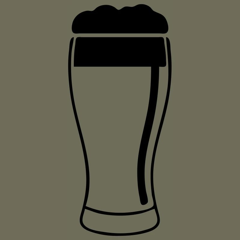 Bierglas mit üppigem Schaum