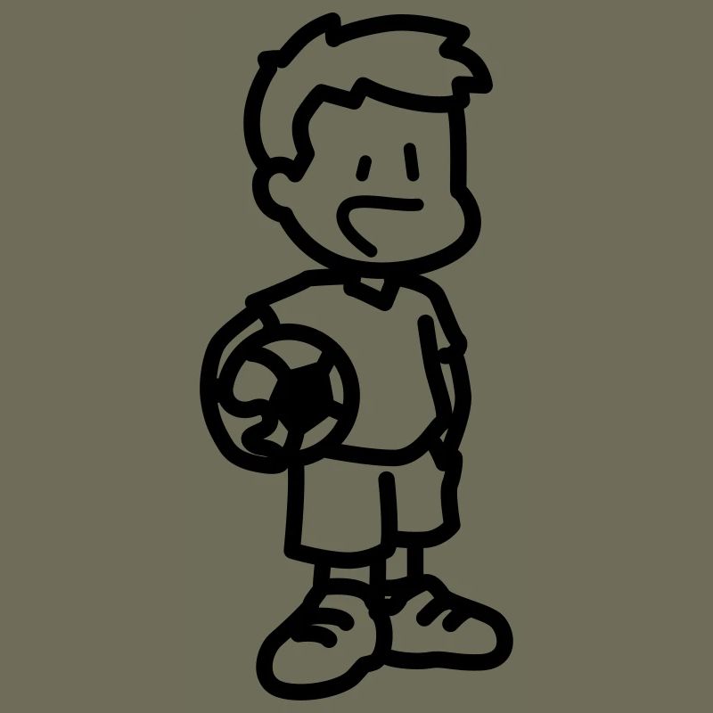Junge mit Fußball
