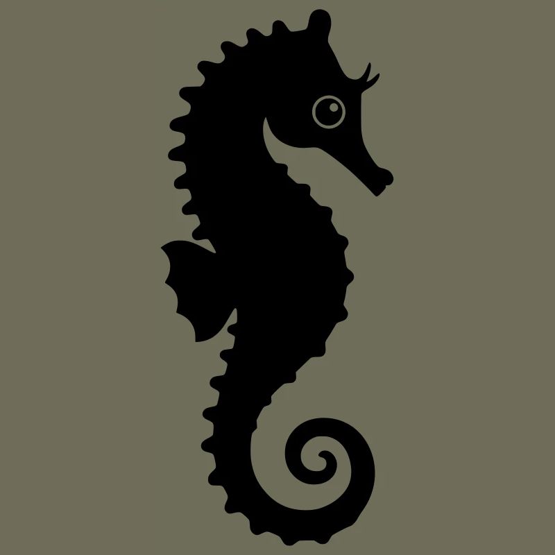 Süßes Seepferdchen Silhouette