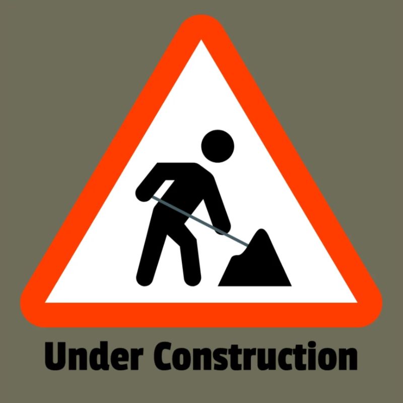 Baugrube Warnschild Illustration