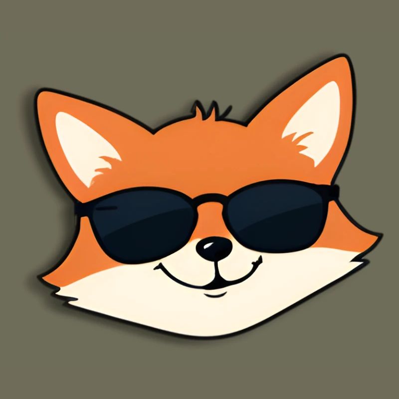 Sun Fox with Sunglasses