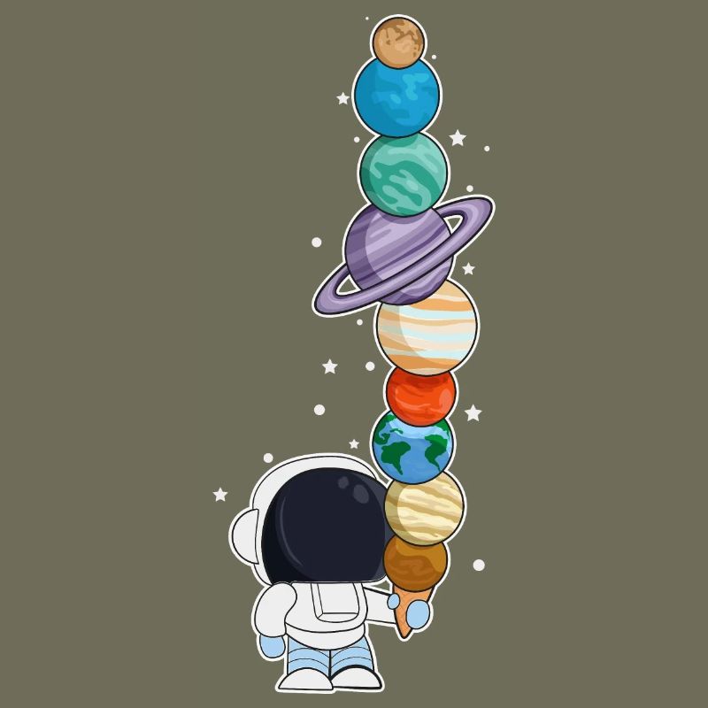 Astronaut mit Eis