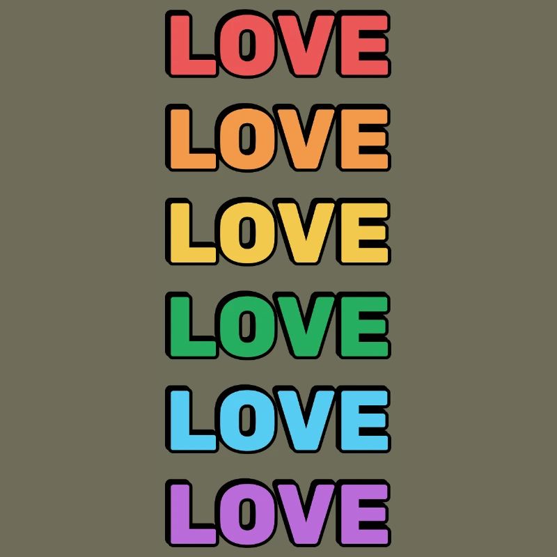 Rainbow Love Word Pattern