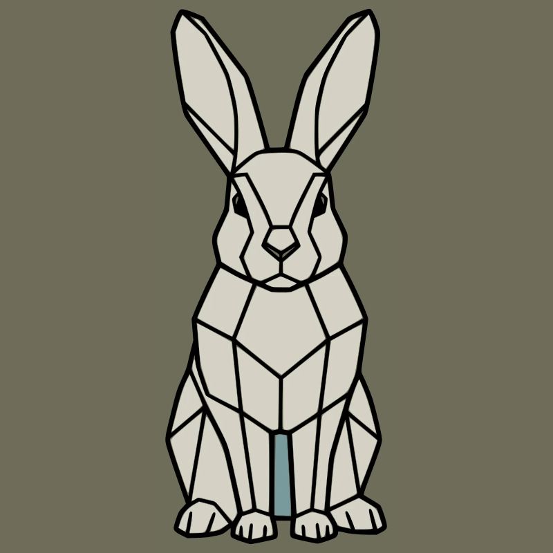 Geometric Bunny Low Poly Modern