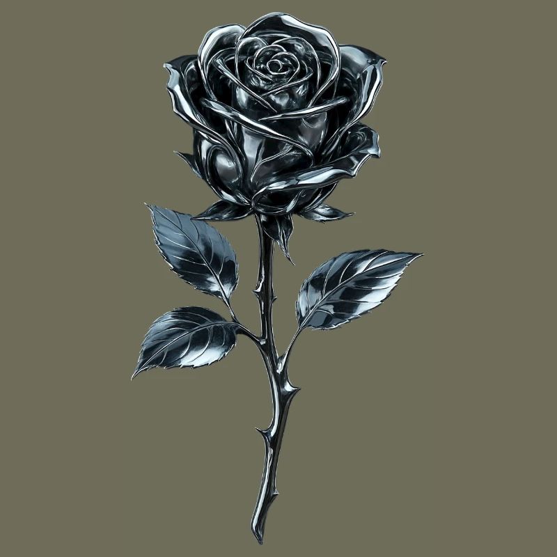 Metallic Blue Rose