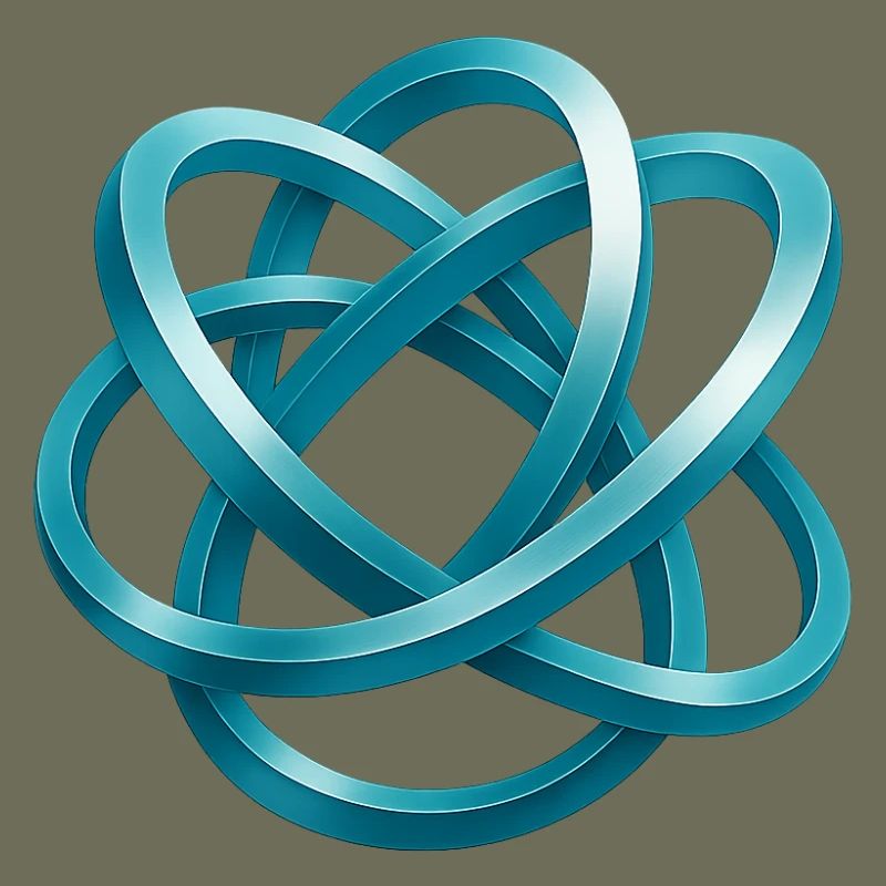Blue braided knot design