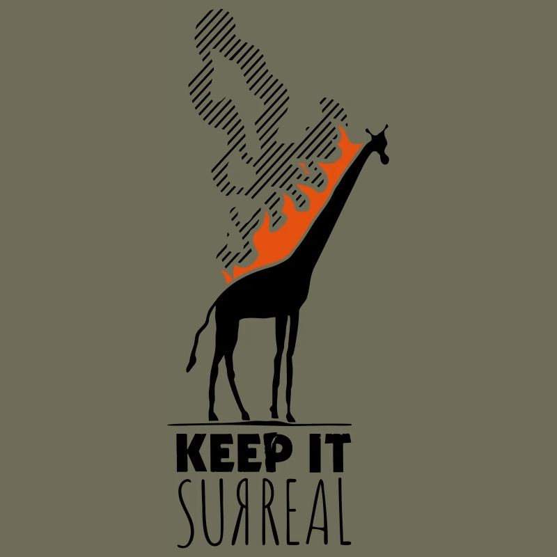 Keep It Surreal Giraffe Flames