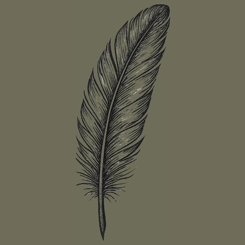 Shimmering Feather in Black