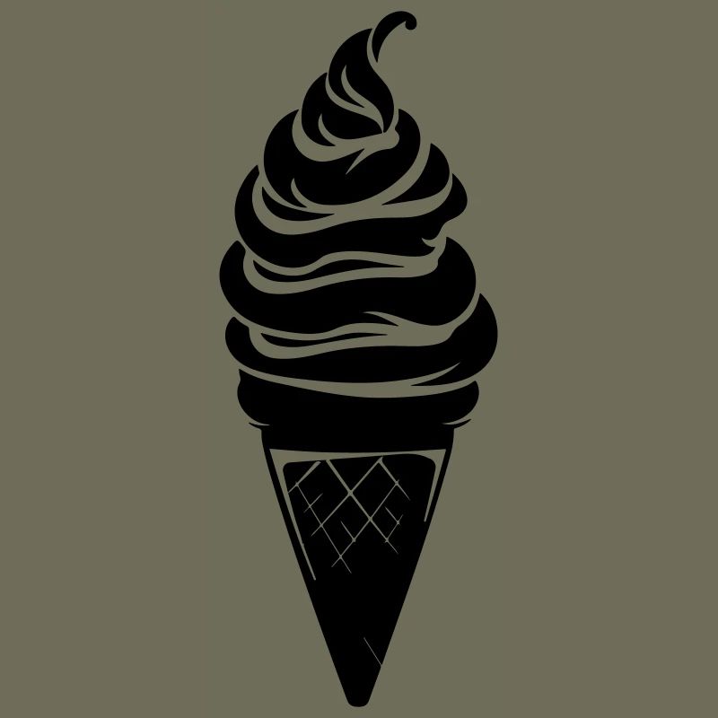 Eiswaffel Silhouette