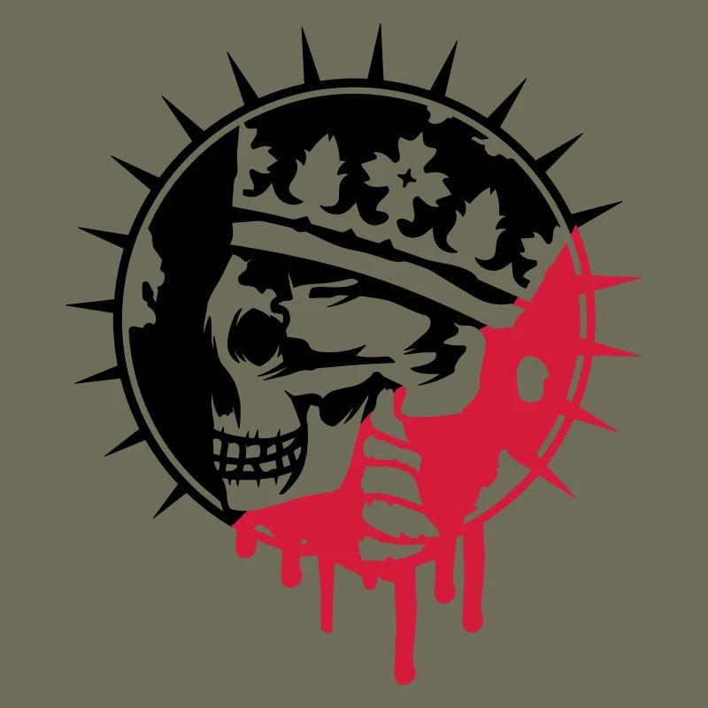 Totenschädel mit Krone Graffiti Patch