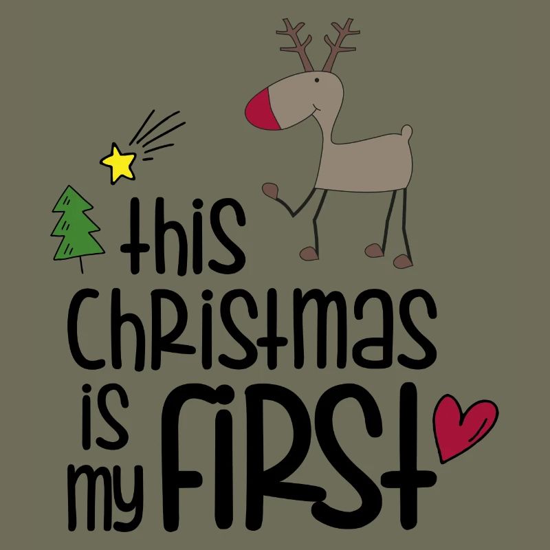 Playful Reindeer Christmas Motif