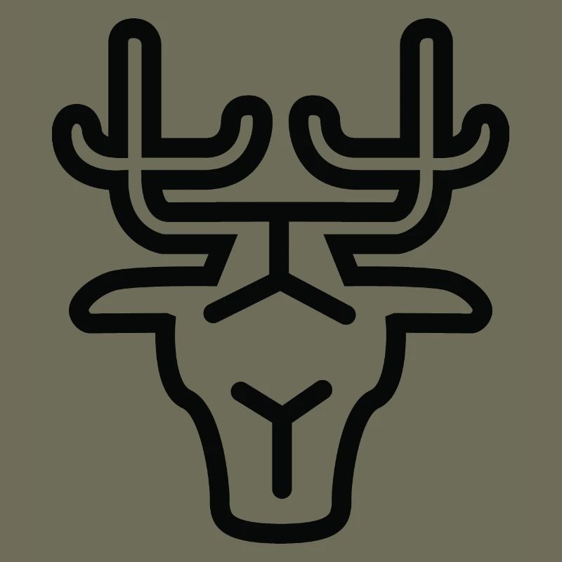Reindeer Geometric Lines