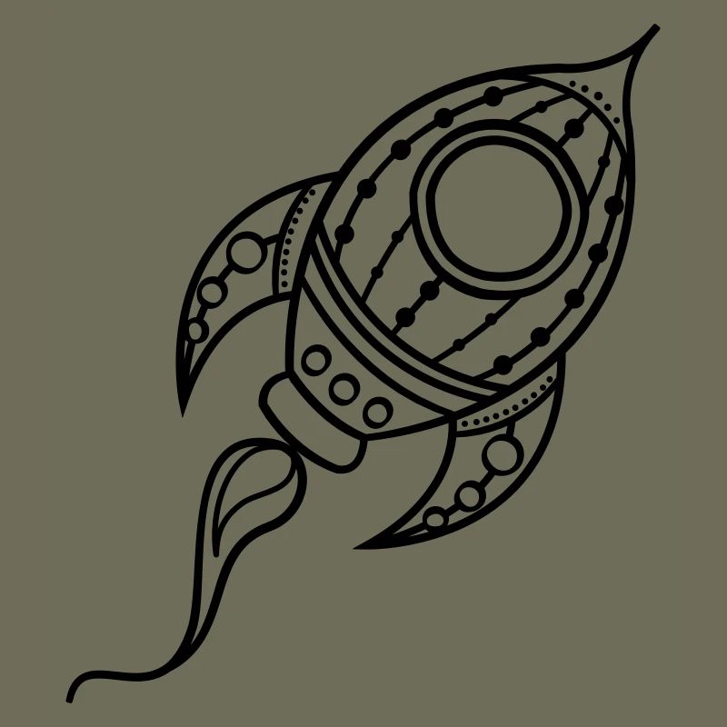 Fusée Doodle Voyage dans l’espace