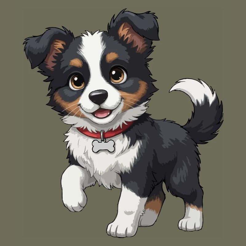 Border Collie chiot doux