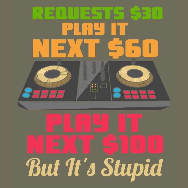 Demande de frais drôles de DJ Conception de platines musicales