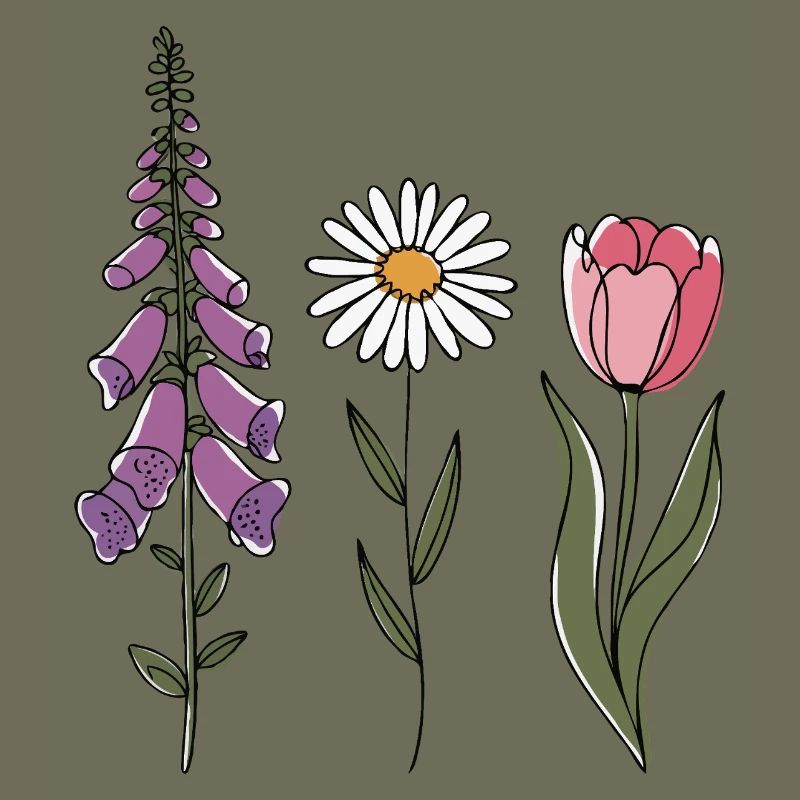 Foxglove Daisy Tulip III