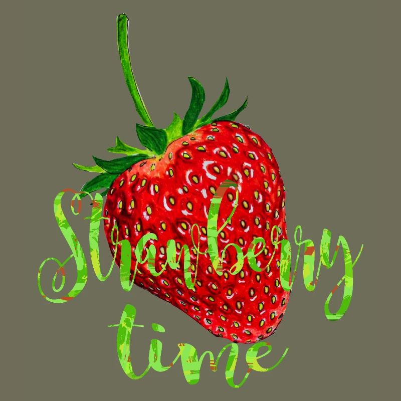 Erdbeere mit Spruch