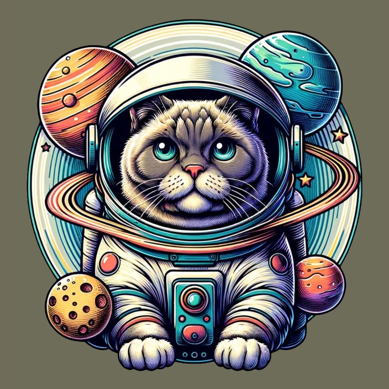Petit chat mignon comme astronaute astronaute