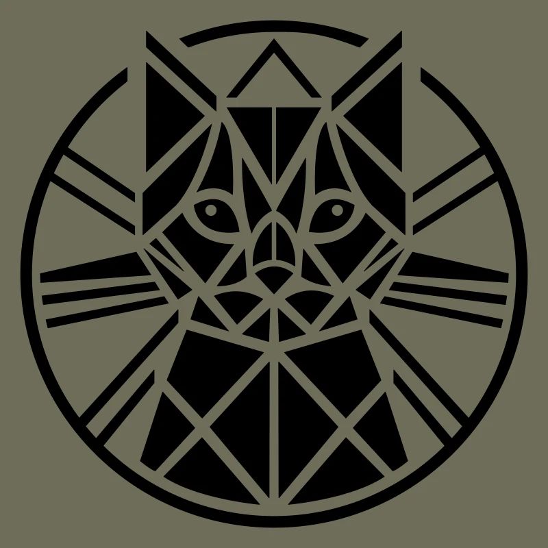 Chat Artéfact Motif Abstrait
