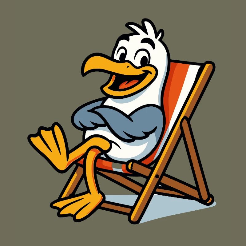 Lounge-Seemöwe am Strand