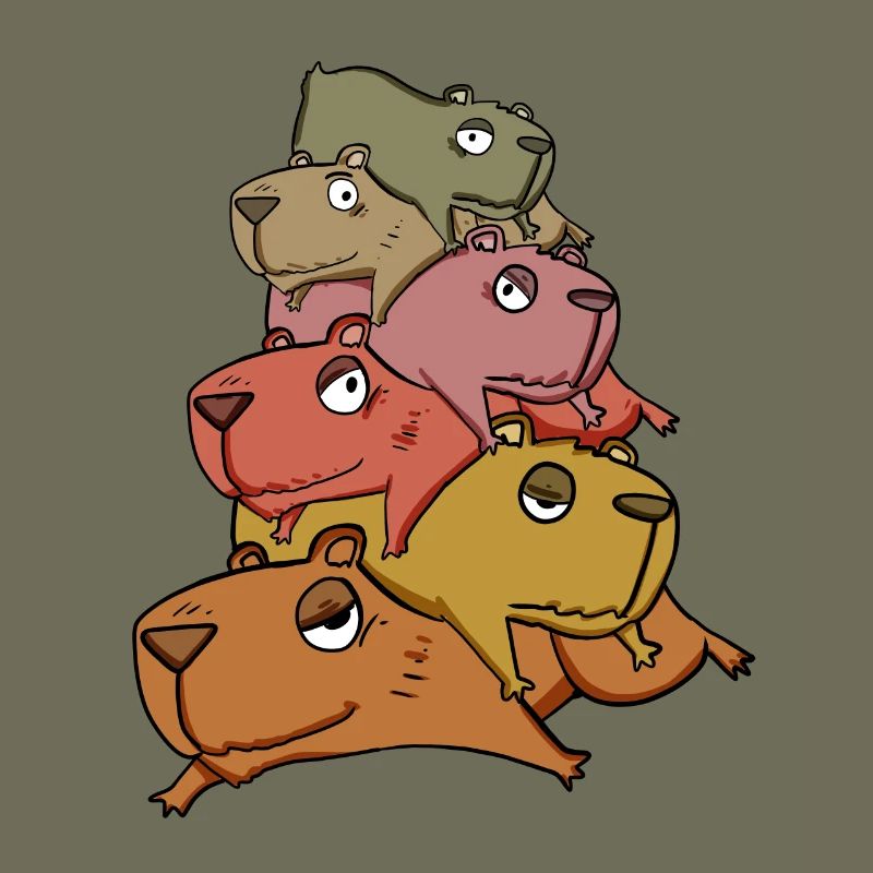 Capybara pile capybara