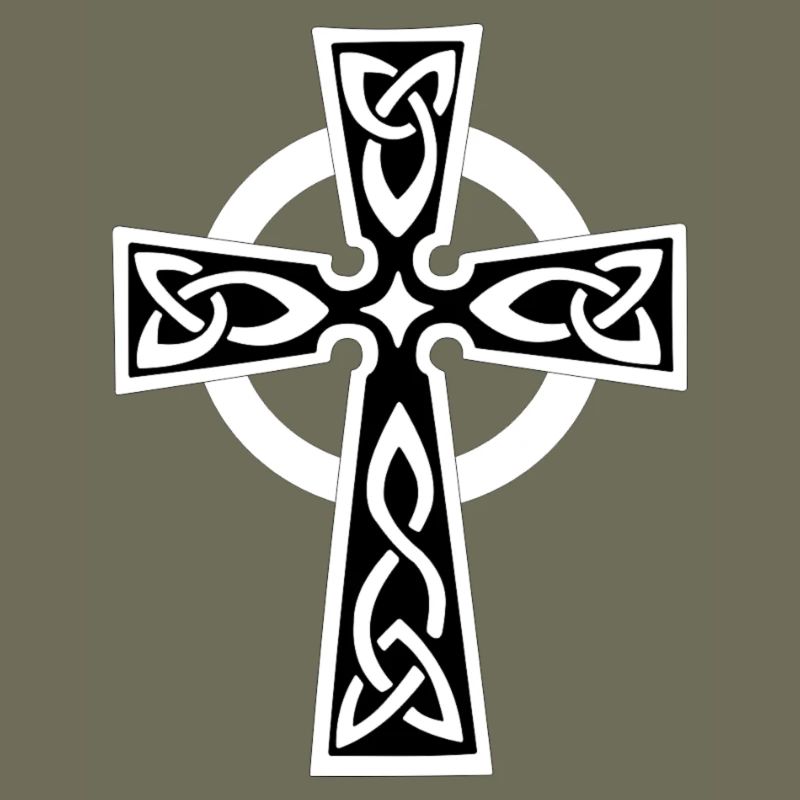 White Celtic or Celtic cross