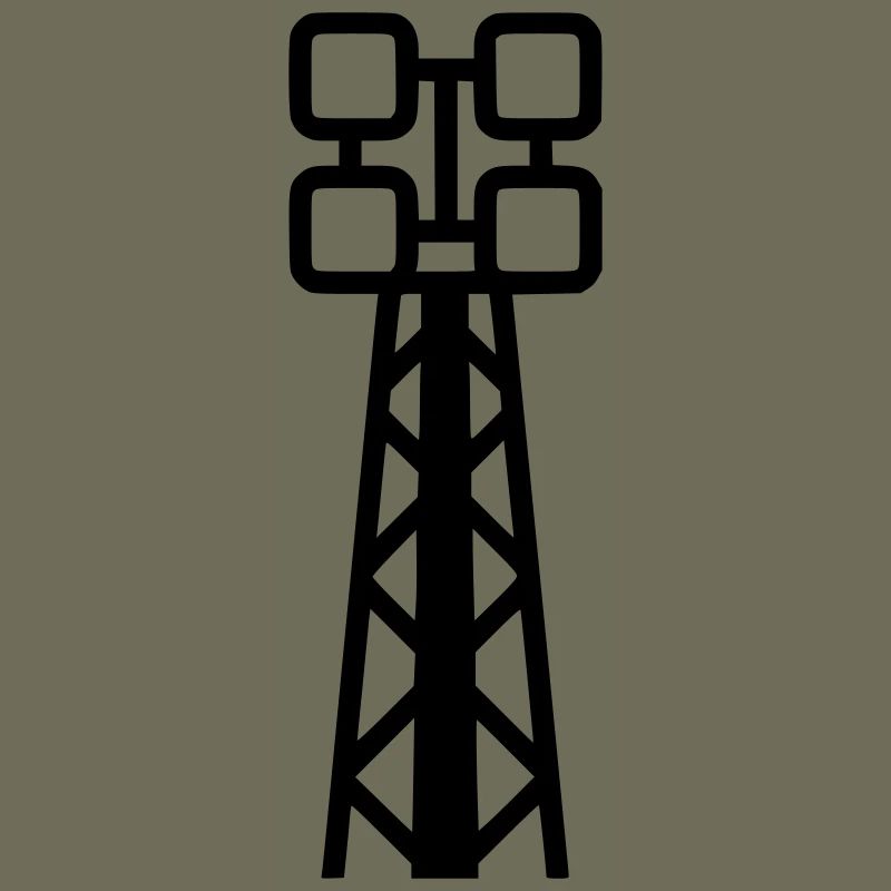 Floodlight Stadium Mast Soccer Vector