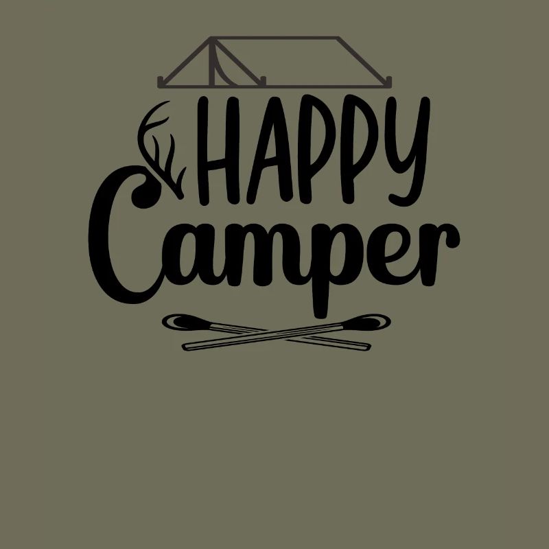 Glücklicher Camper Camping