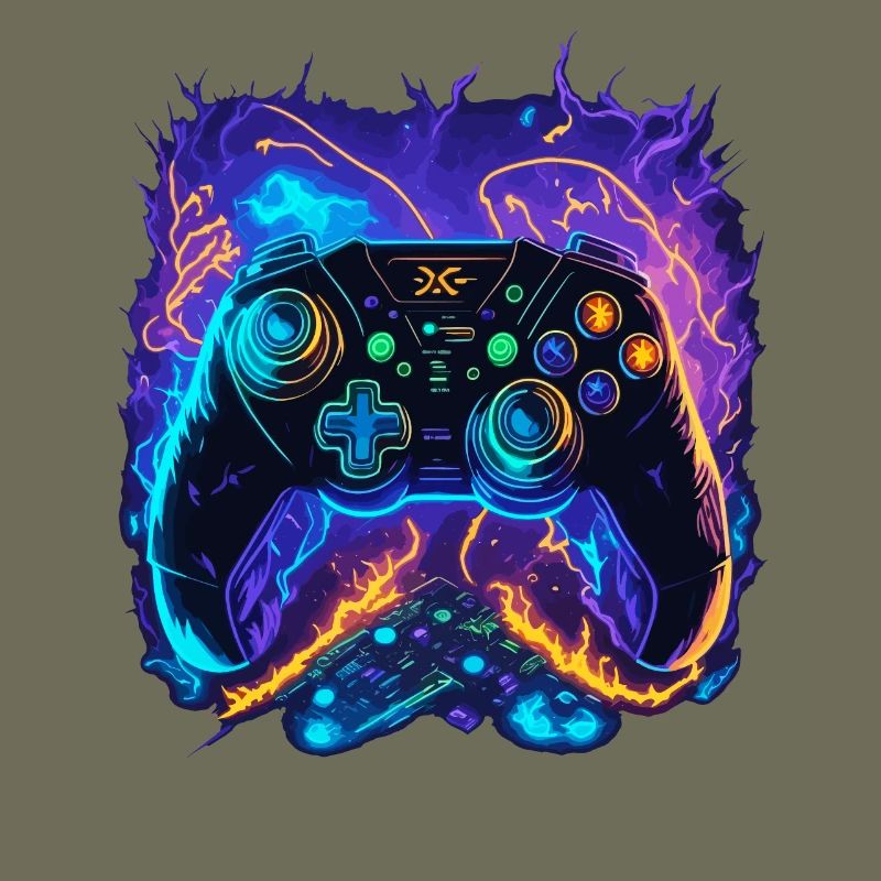 Powerful Gaming Controller Art