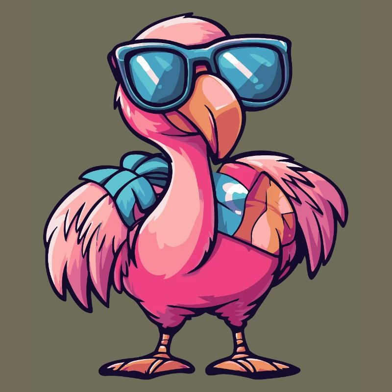 Flamingo Comic Cool Sommer