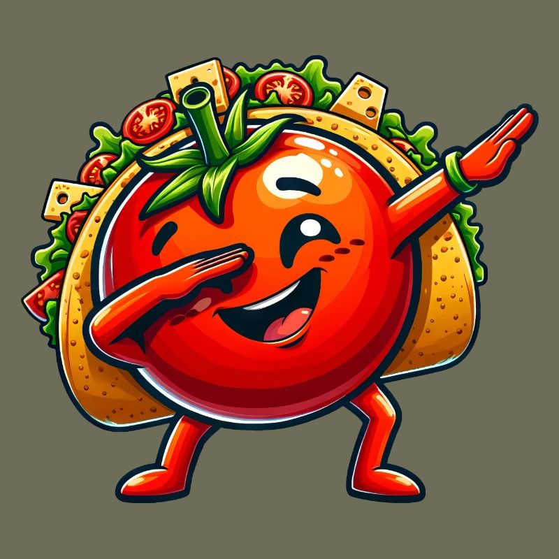 Taco mit Tomate Dabbing Comic