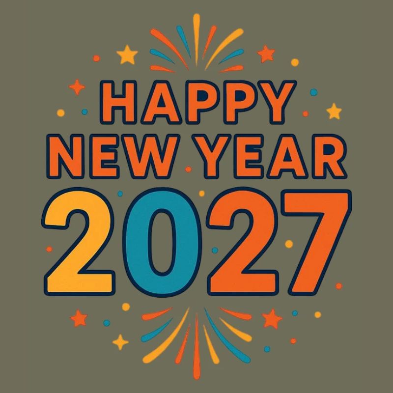 New Year 2027 Firework Burst
