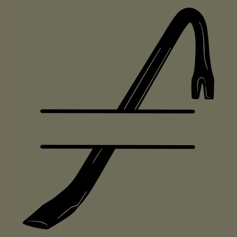 Einbruchslogo Brechstange oder Brechstange