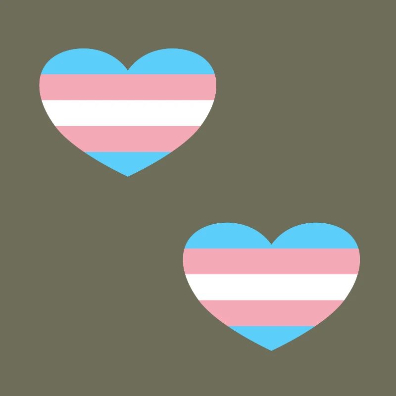 Trans Flag Hearts
