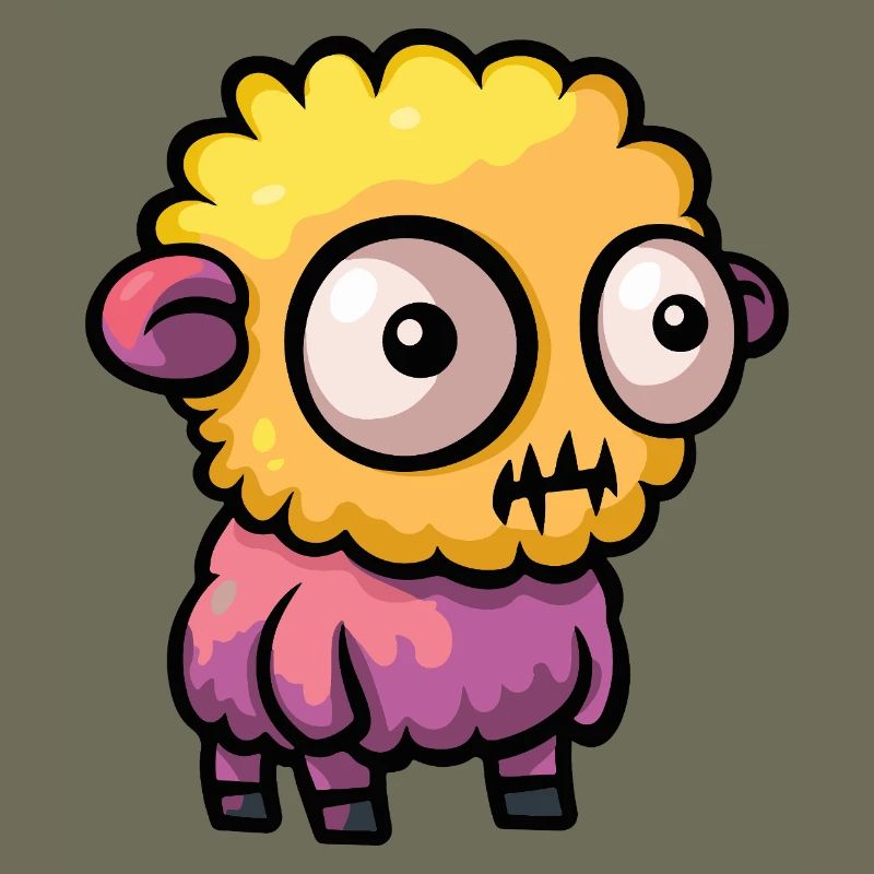 Sheep Halloween Comic Zombie