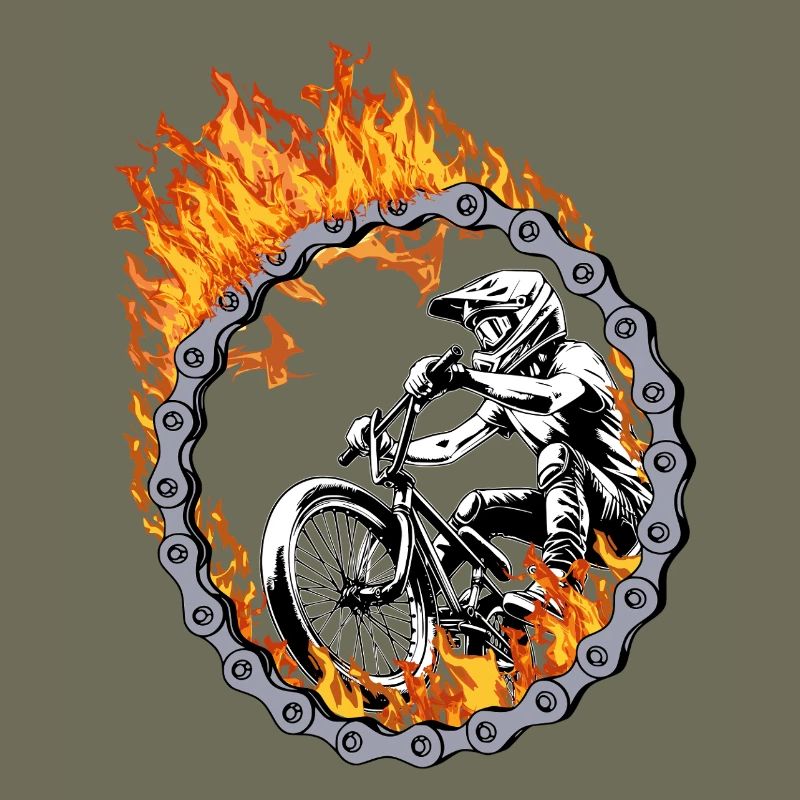 BMX Rider Fire Ring