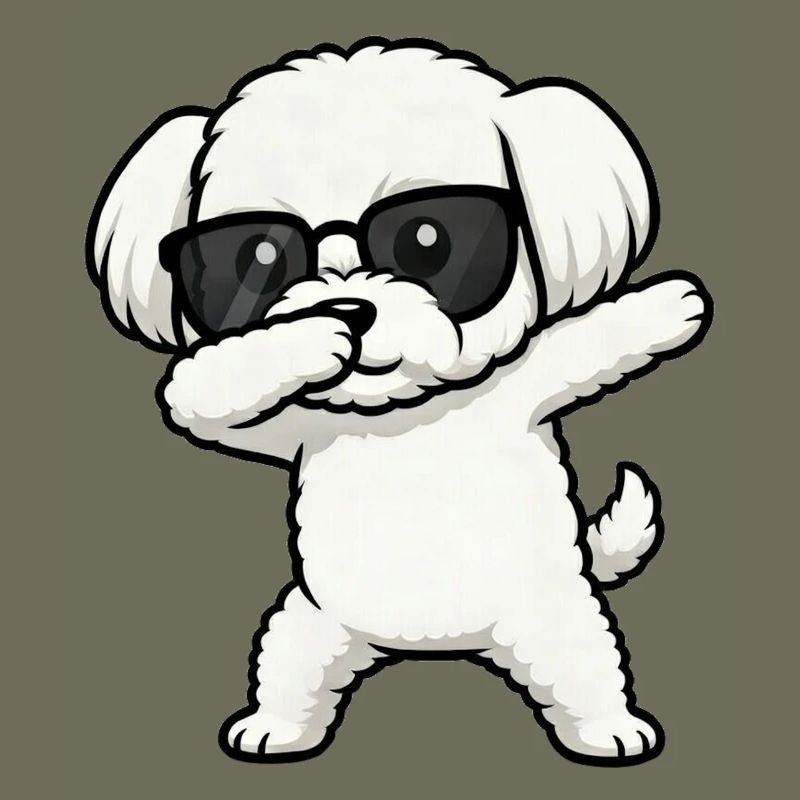Dabbing Maltese