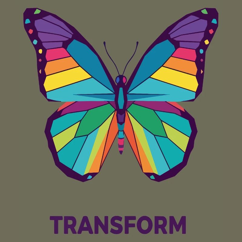 Rainbow Geometric Butterfly