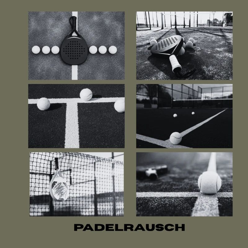 Padelrausch Collage BW