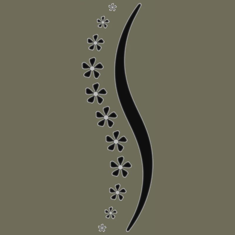 Blumen-Wirbelsäule grau