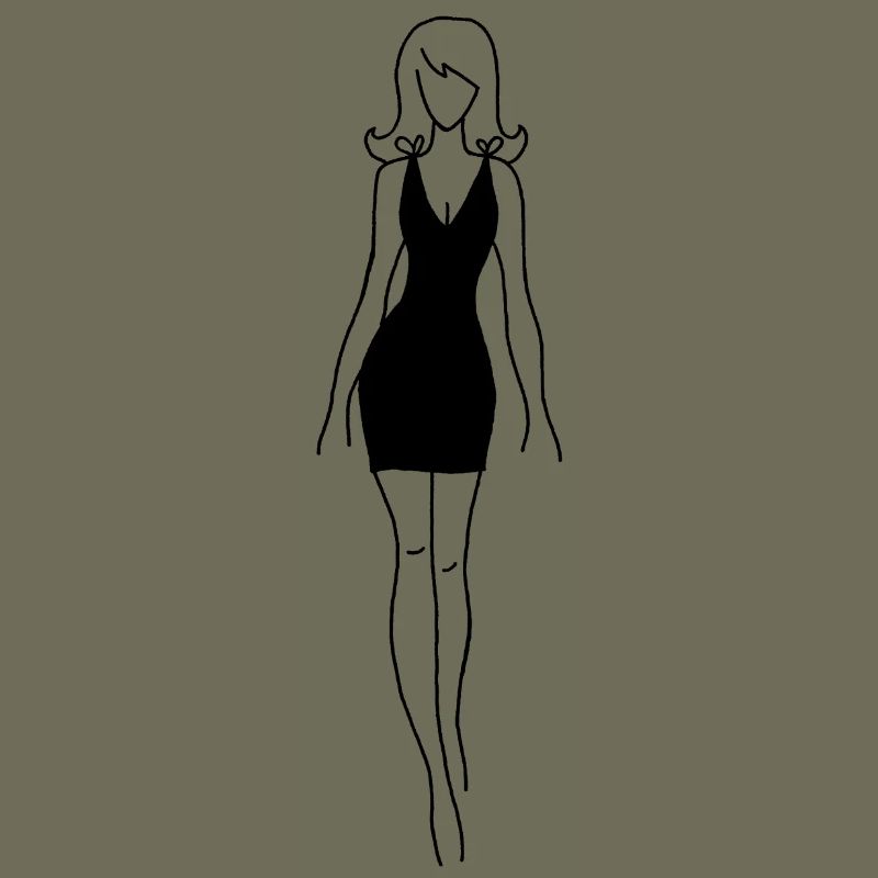 The black dress