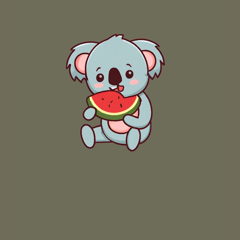 Kawaii Koala mange de la pastèque