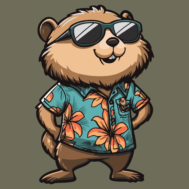 Beaver Comic Cool Summer