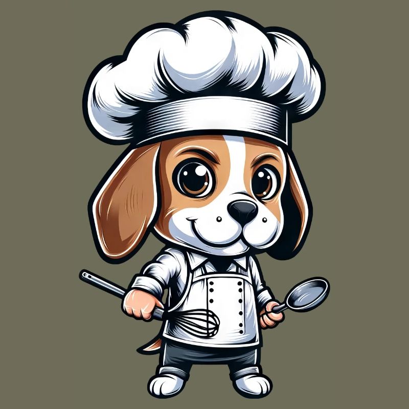 Cute Beagle Chef Comic Design