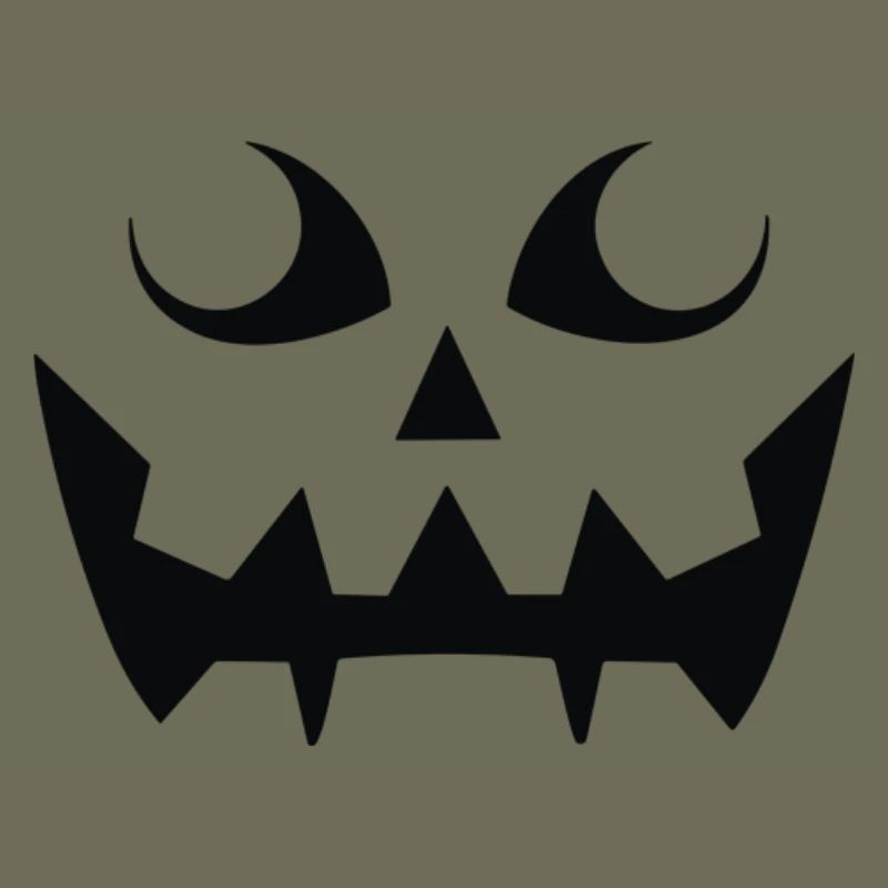 Grim Pumpkin Face Pattern