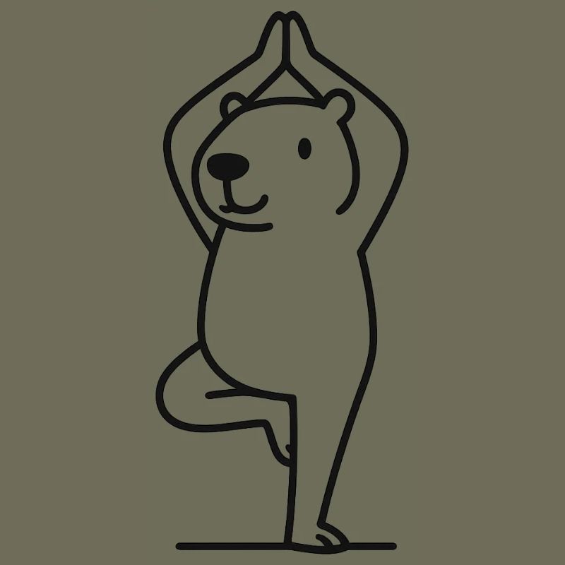 Cute capybara in tree pose
