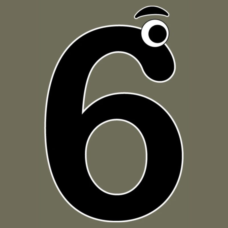 Number Six 6 Kids Birthday Learning Math