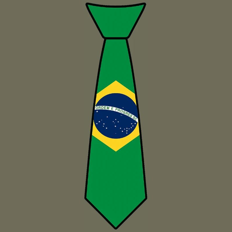 Brasilien-Krawatte – Flaggendesign